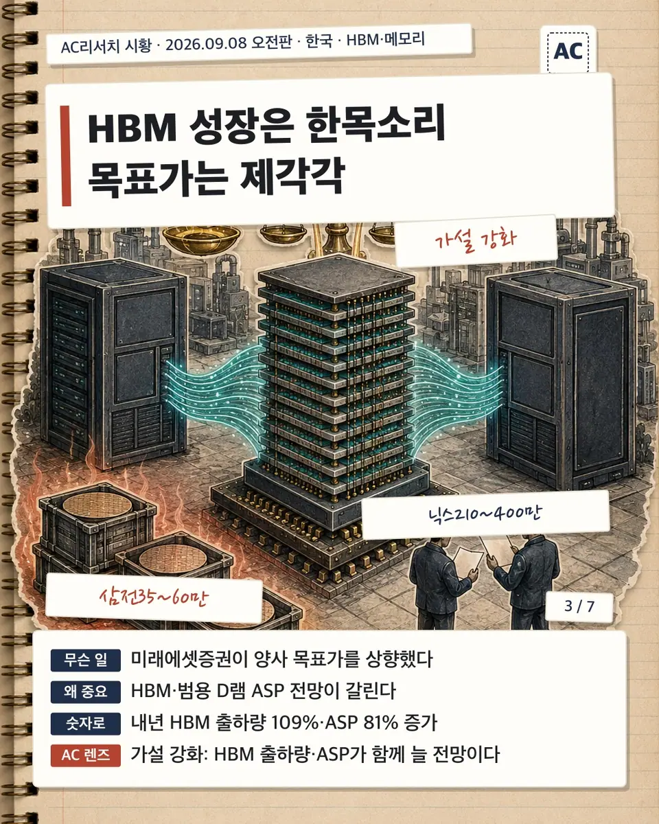 HBM 성장은 한목소리 목표가는 제각각