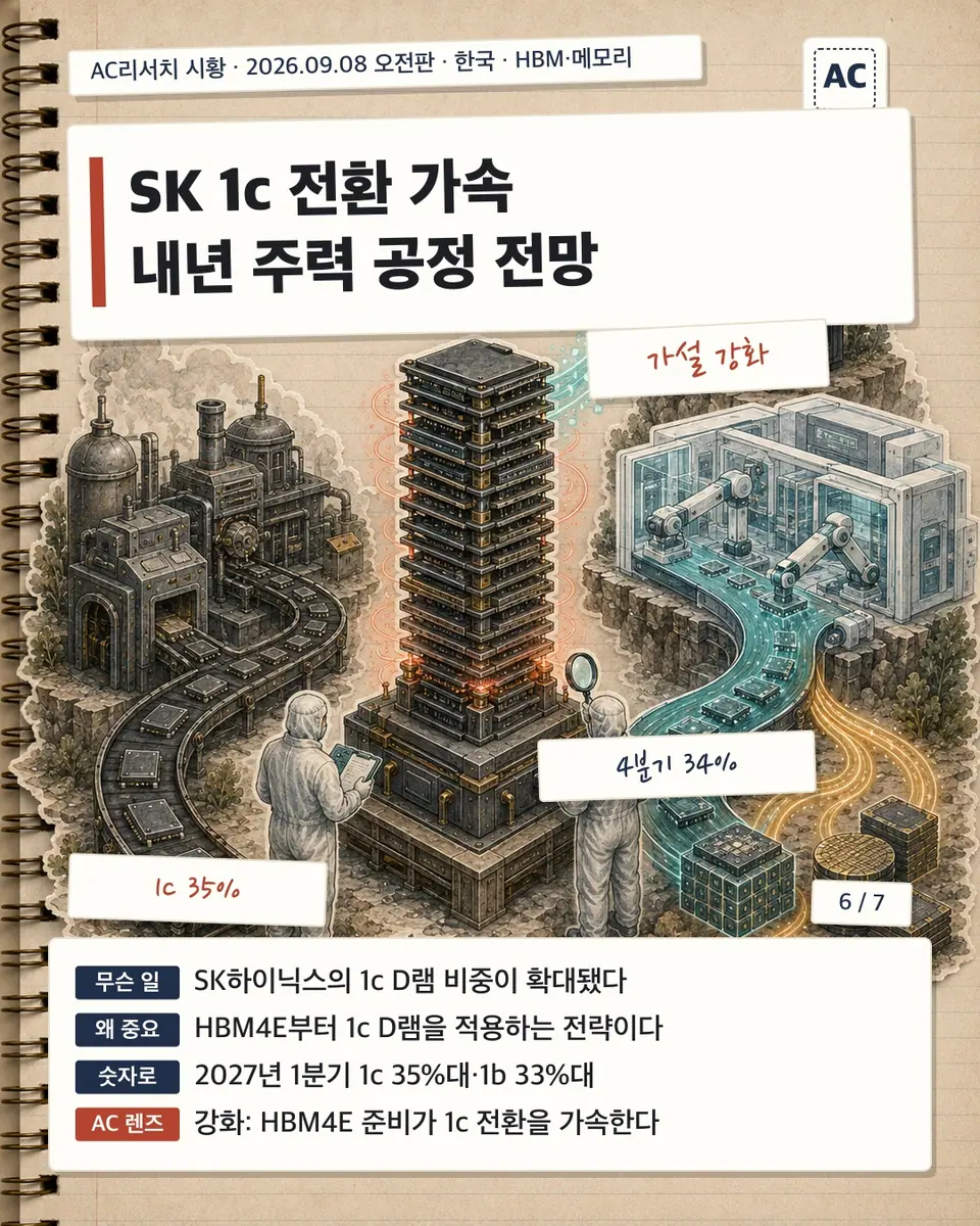 SK 1c 전환 가속 내년 주력 공정 전망