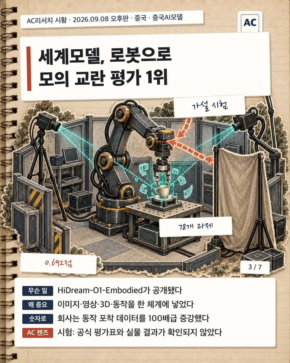 세계모델, 로봇으로 모의 교란 평가 1위