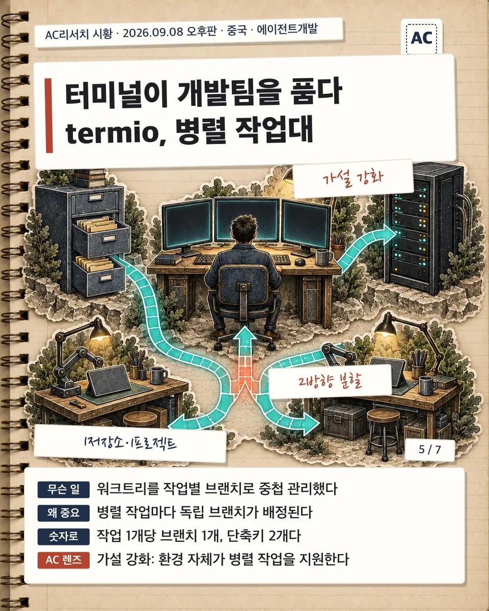 터미널이 개발팀을 품다 termio, 병렬 작업대