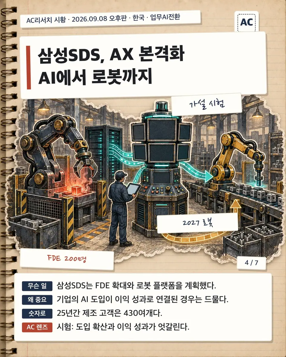 삼성SDS, AX 본격화 AI에서 로봇까지