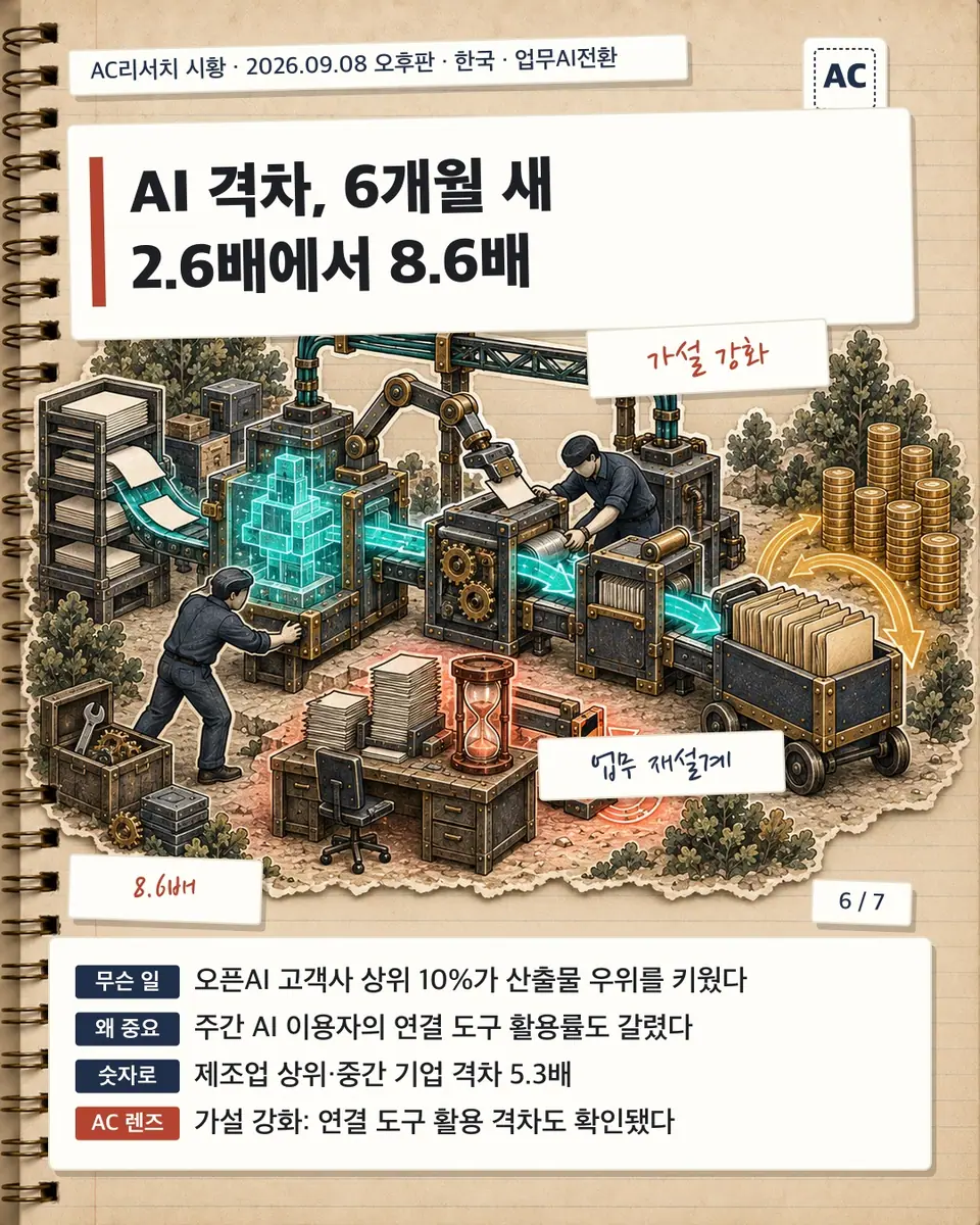 AI 격차, 6개월 새 2.6배에서 8.6배