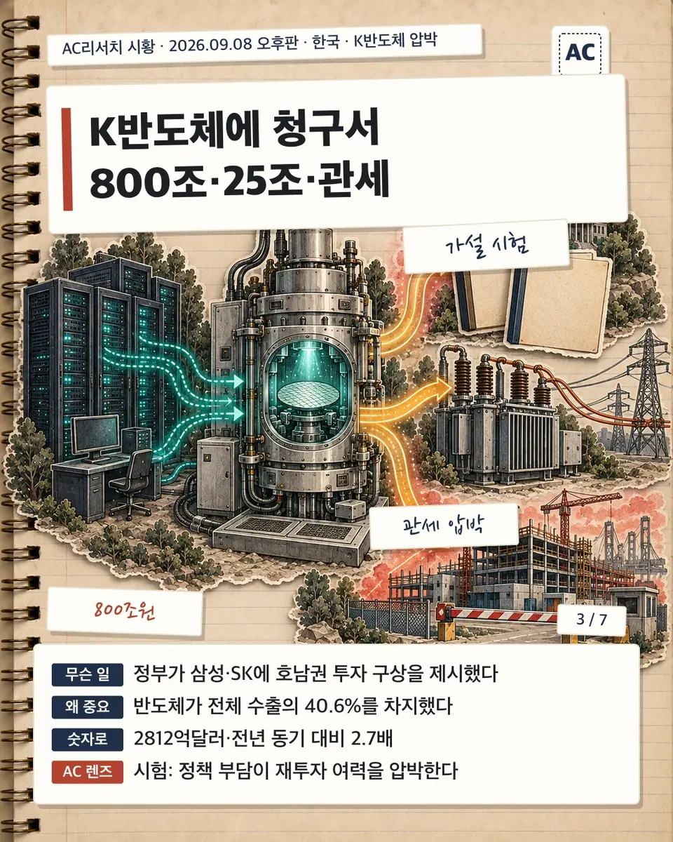 K반도체에 청구서 800조·25조·관세