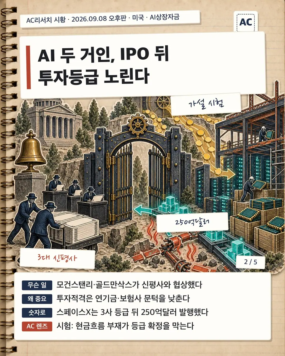 AI 두 거인, IPO 뒤 투자등급 노린다