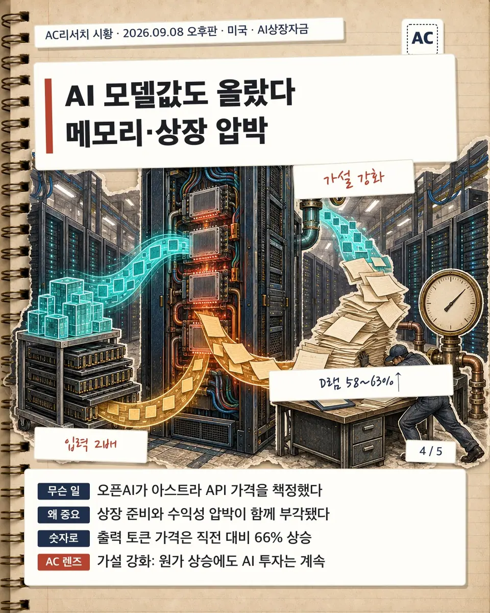 AI 모델값도 올랐다 메모리·상장 압박