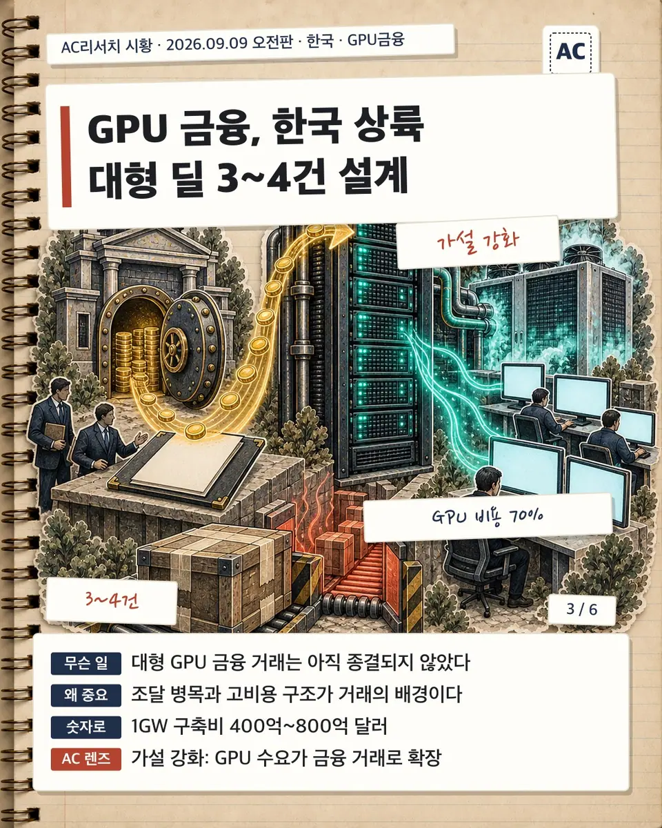 GPU 금융, 한국 상륙 대형 딜 3~4건 설계