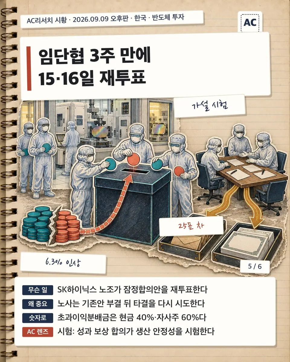 임단협 3주 만에 15·16일 재투표