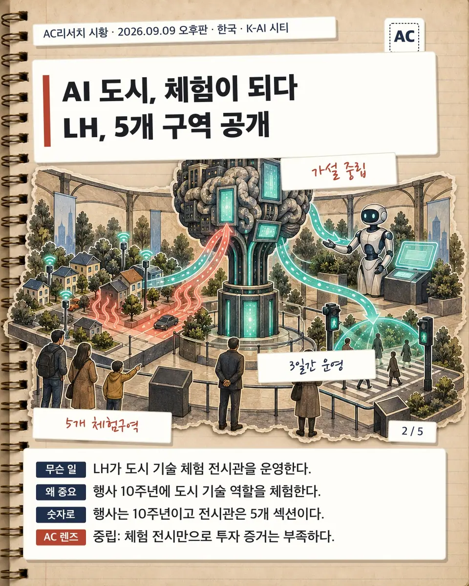 AI 도시, 체험이 되다 LH, 5개 구역 공개