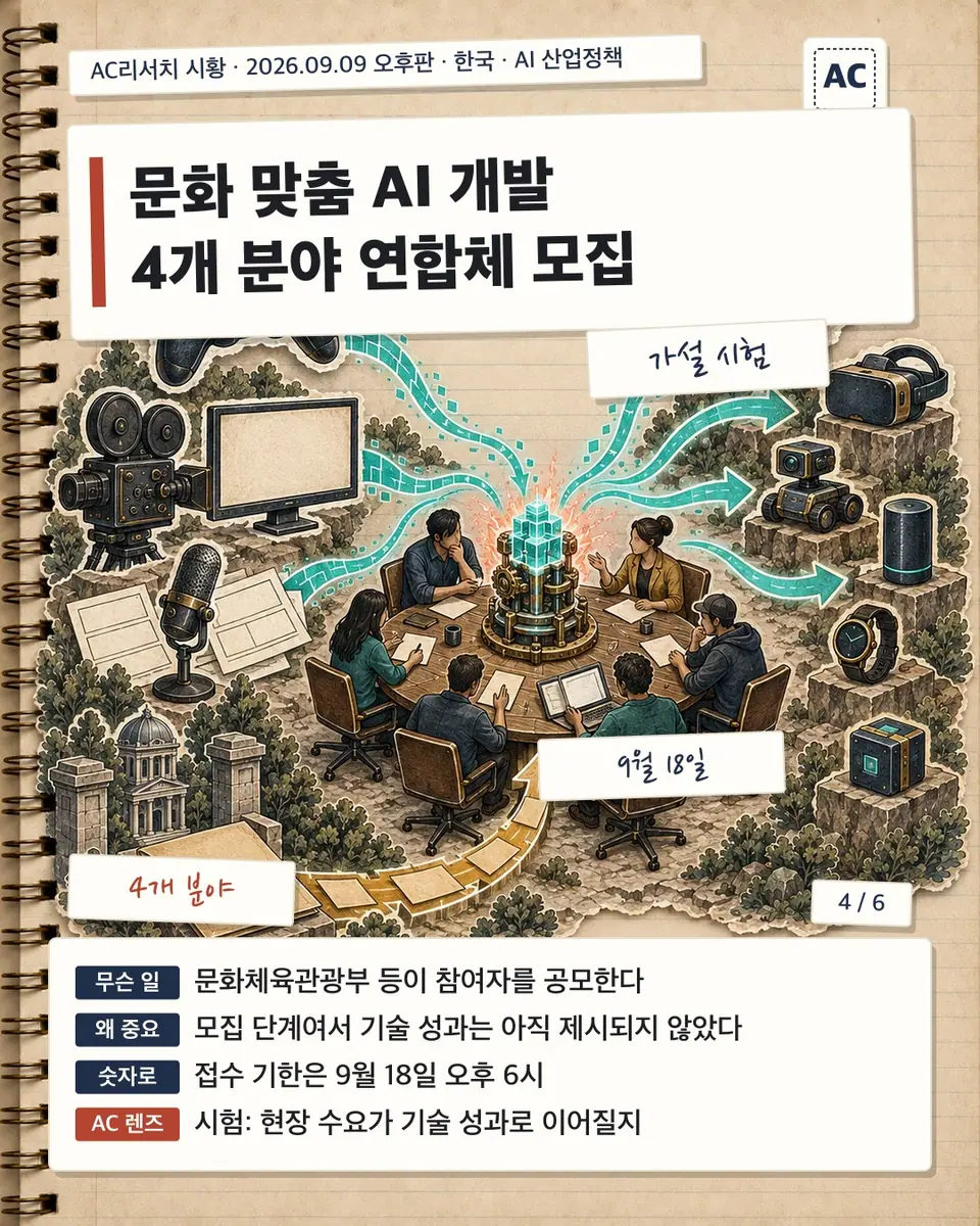 문화 맞춤 AI 개발 4개 분야 연합체 모집