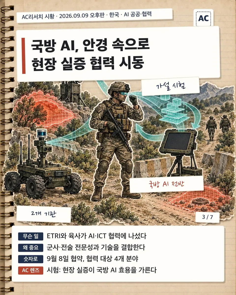 국방 AI, 안경 속으로 현장 실증 협력 시동