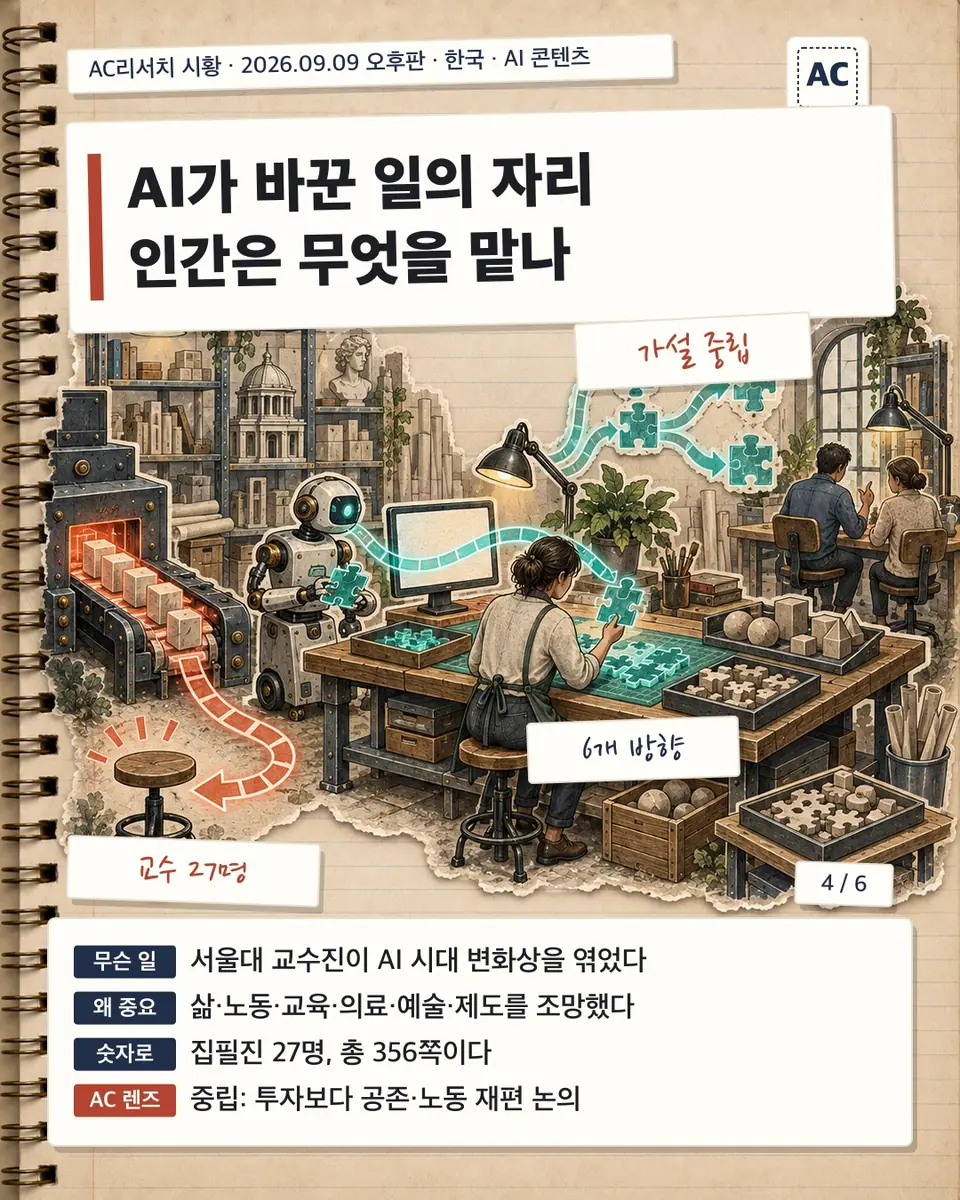 AI가 바꾼 일의 자리 인간은 무엇을 맡나