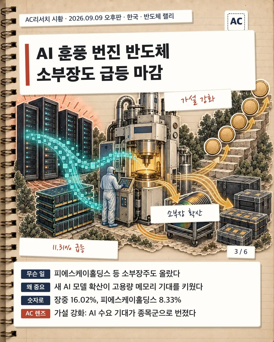 AI 훈풍 번진 반도체 소부장도 급등 마감