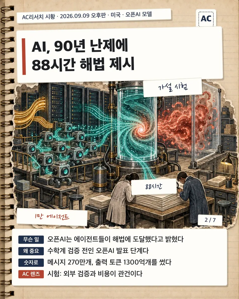 AI, 90년 난제에 88시간 해법 제시