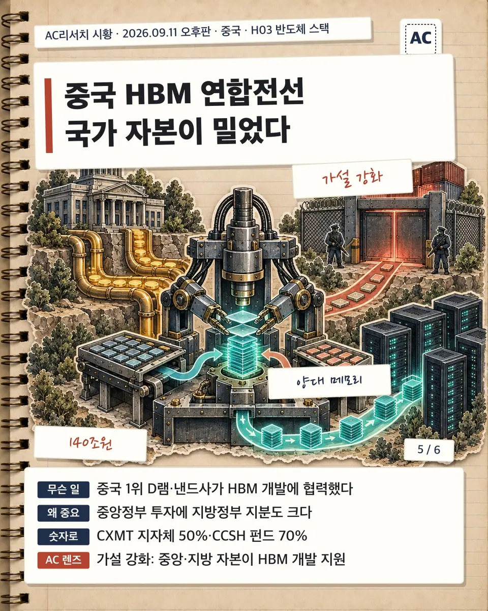 중국 HBM 연합전선 국가 자본이 밀었다