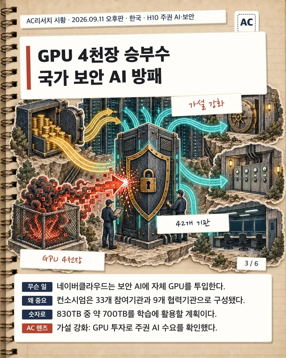 GPU 4천장 승부수 국가 보안 AI 방패