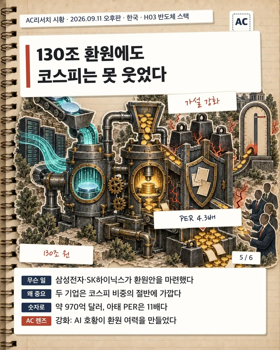 130조 환원에도 코스피는 못 웃었다