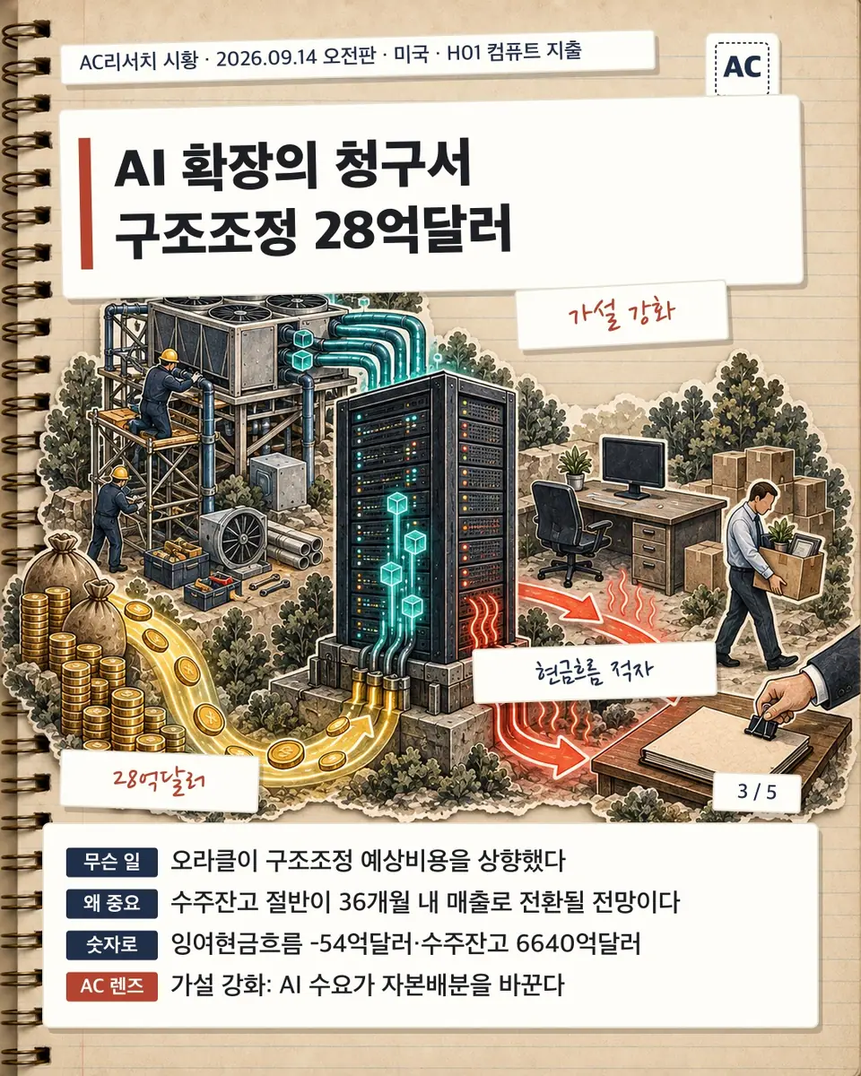 AI 확장의 청구서 구조조정 28억달러