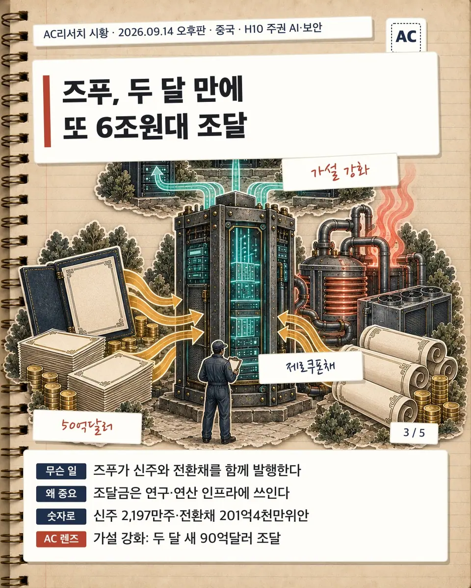 즈푸, 두 달 만에 또 6조원대 조달