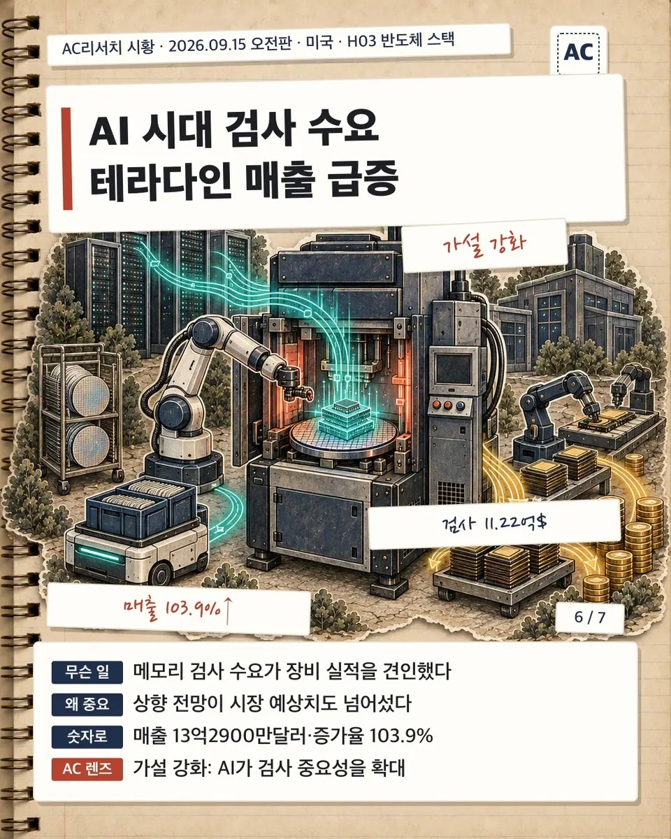 AI 시대 검사 수요 테라다인 매출 급증