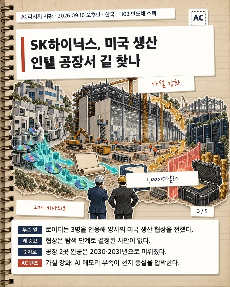 SK하이닉스, 미국 생산 인텔 공장서 길 찾나