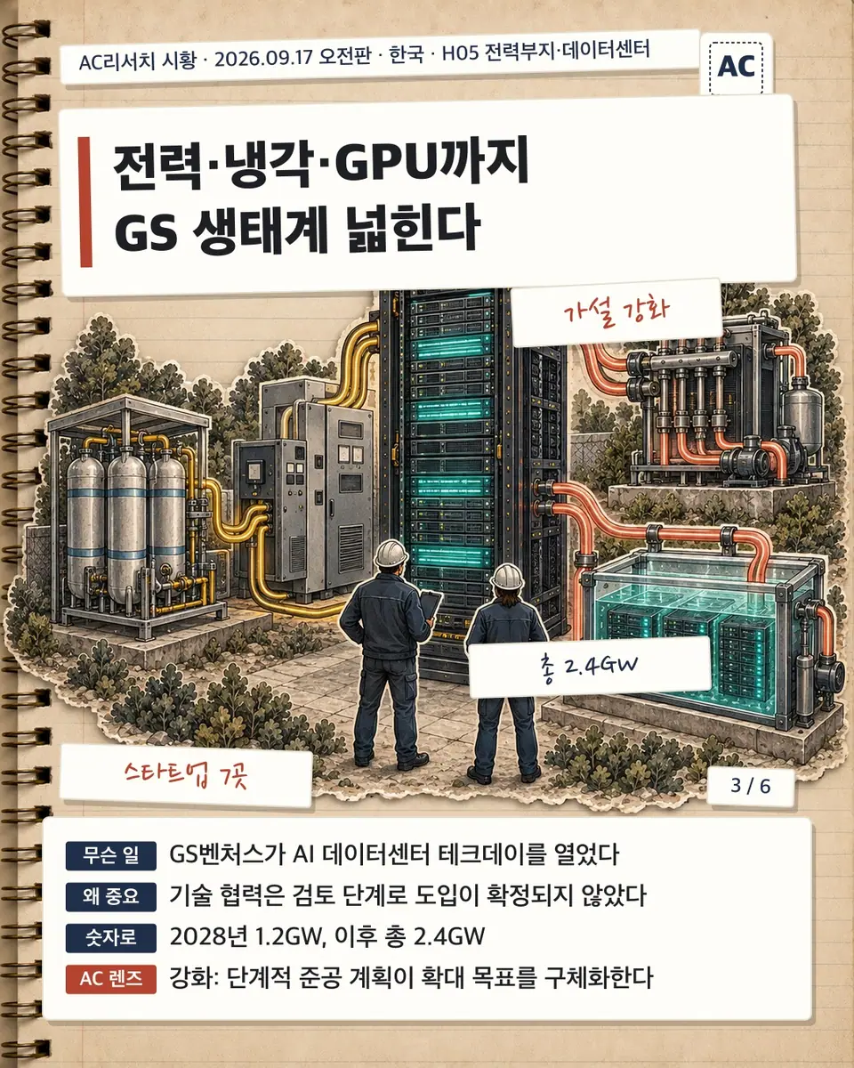전력·냉각·GPU까지 GS 생태계 넓힌다