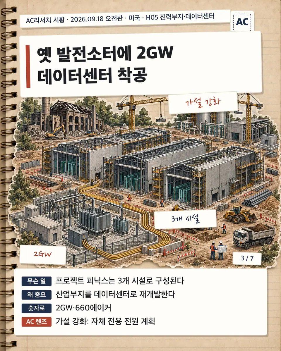 옛 발전소터에 2GW 데이터센터 착공