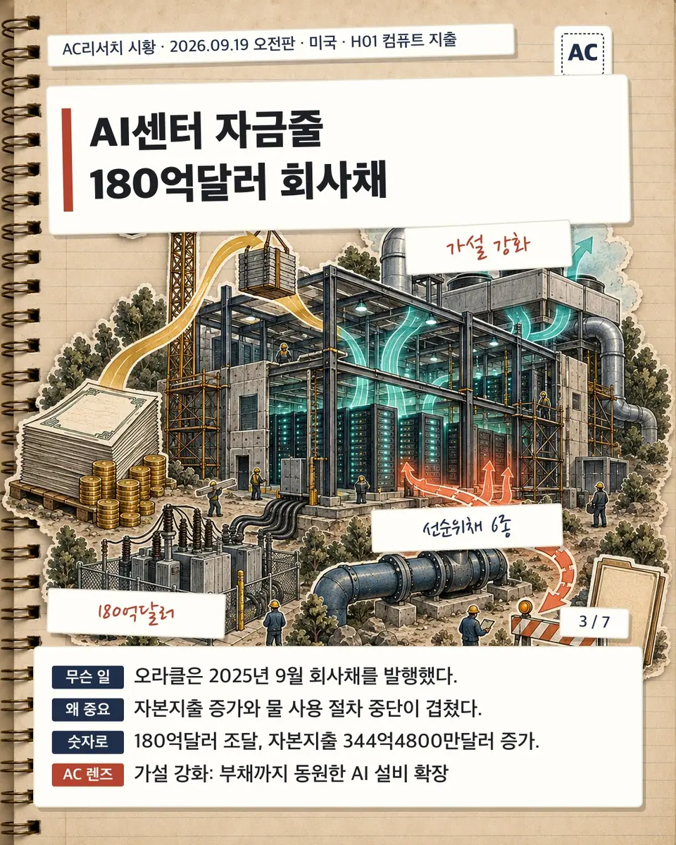 AI센터 자금줄 180억달러 회사채