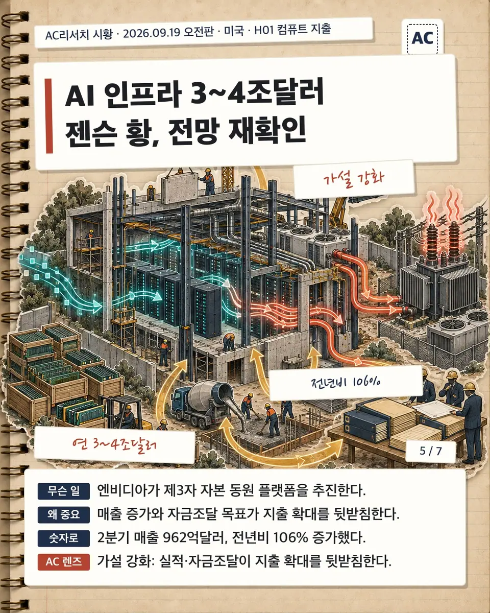 AI 인프라 3~4조달러 젠슨 황, 전망 재확인