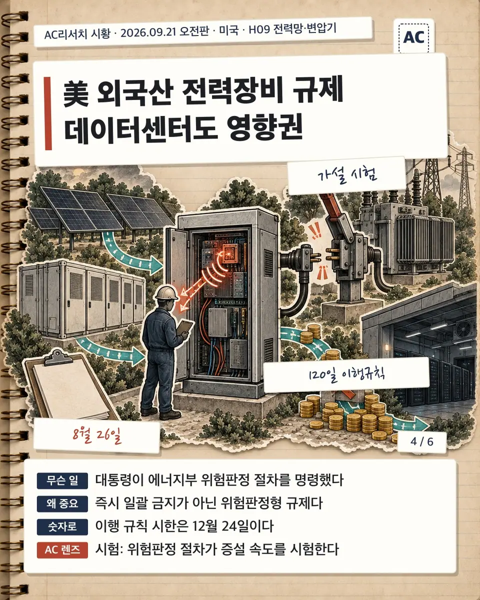 美 외국산 전력장비 규제 데이터센터도 영향권