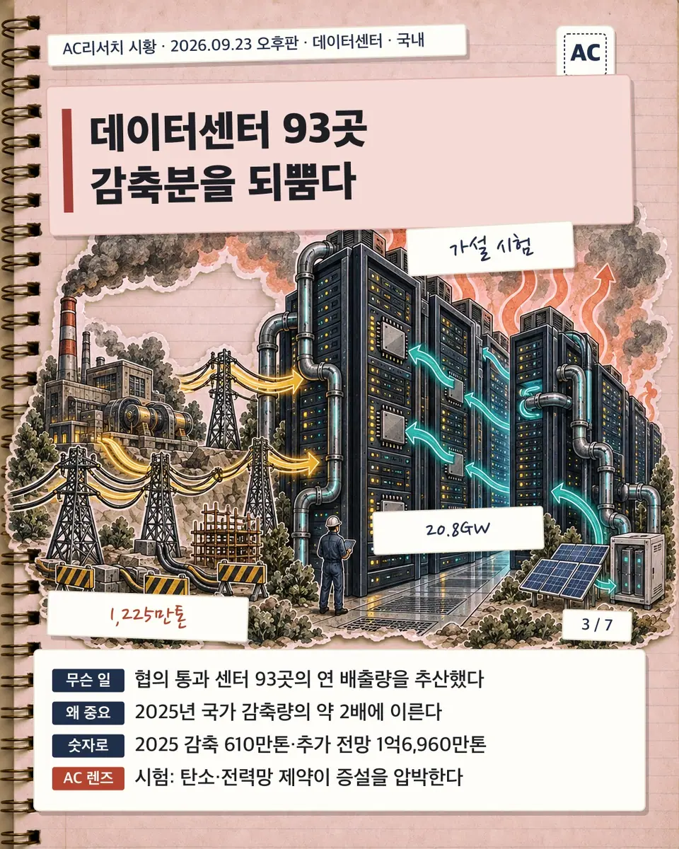 데이터센터 93곳 감축분을 되뿜다