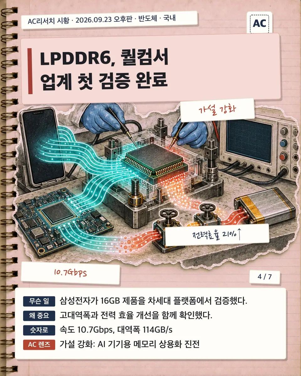 LPDDR6, 퀄컴서 업계 첫 검증 완료