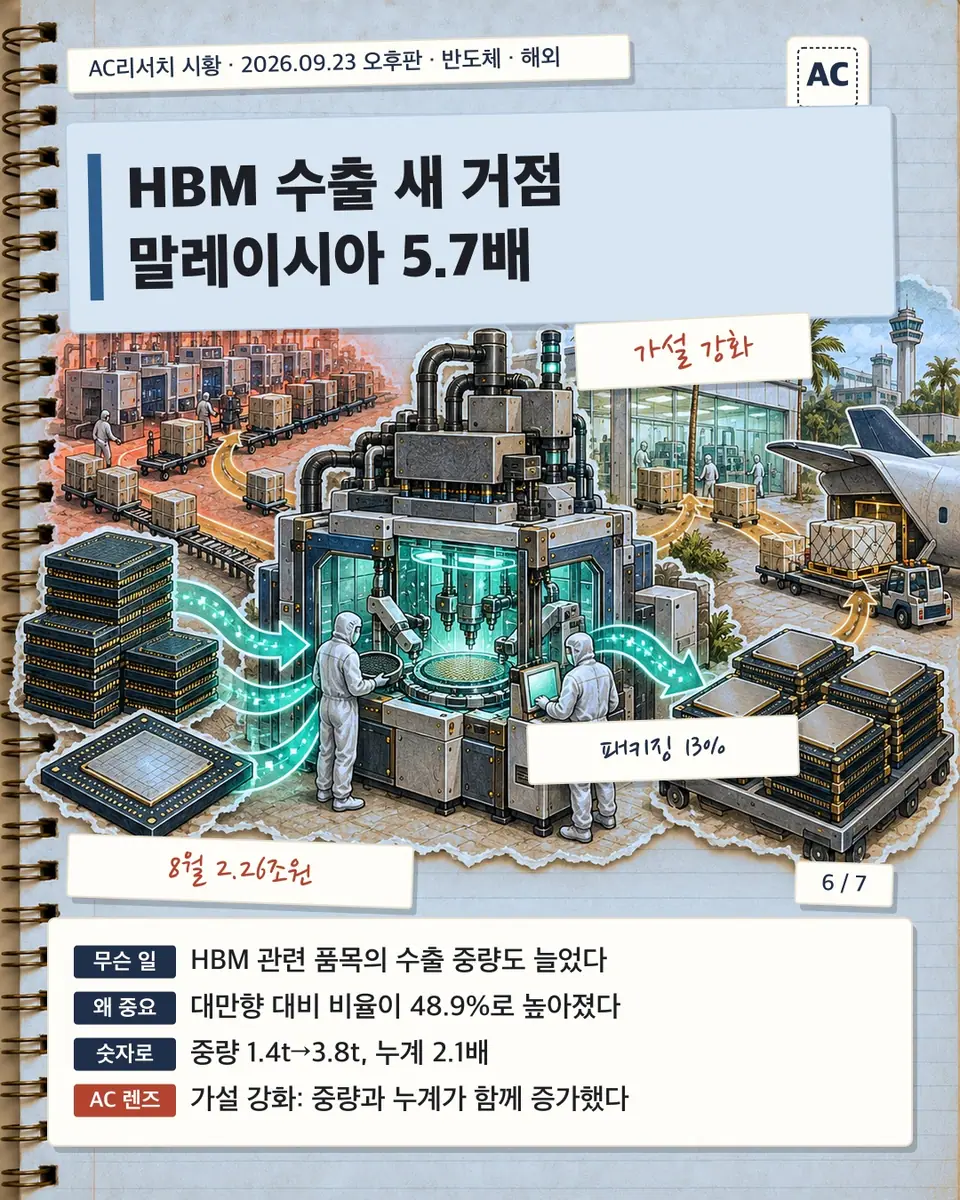 HBM 수출 새 거점 말레이시아 5.7배