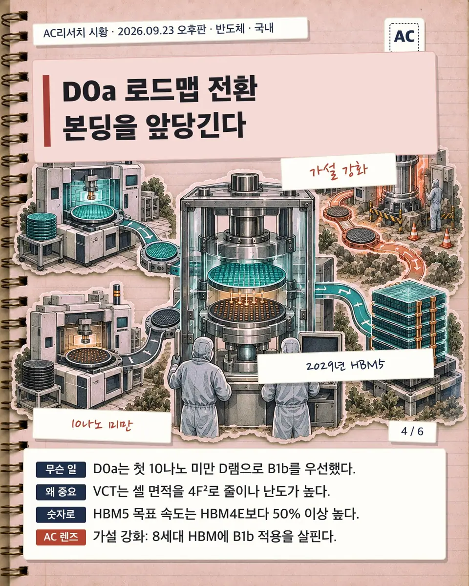 D0a 로드맵 전환 본딩을 앞당긴다