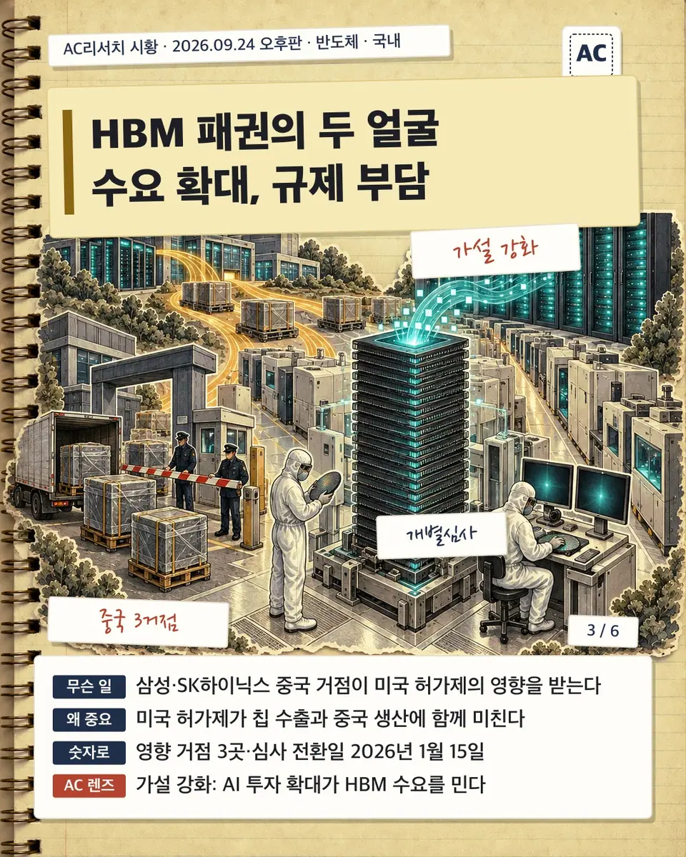 HBM 패권의 두 얼굴 수요 확대, 규제 부담