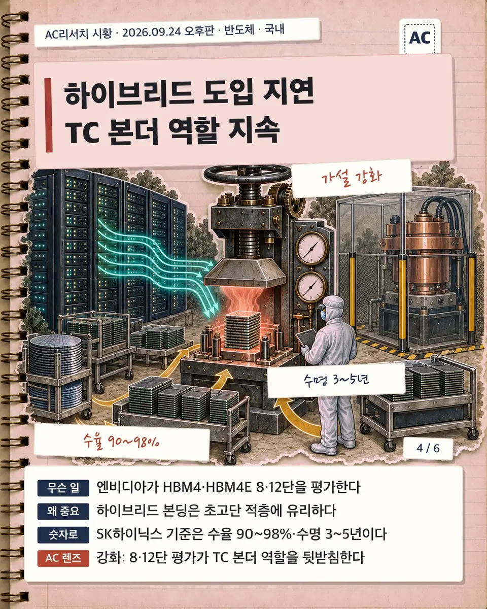 하이브리드 도입 지연 TC 본더 역할 지속