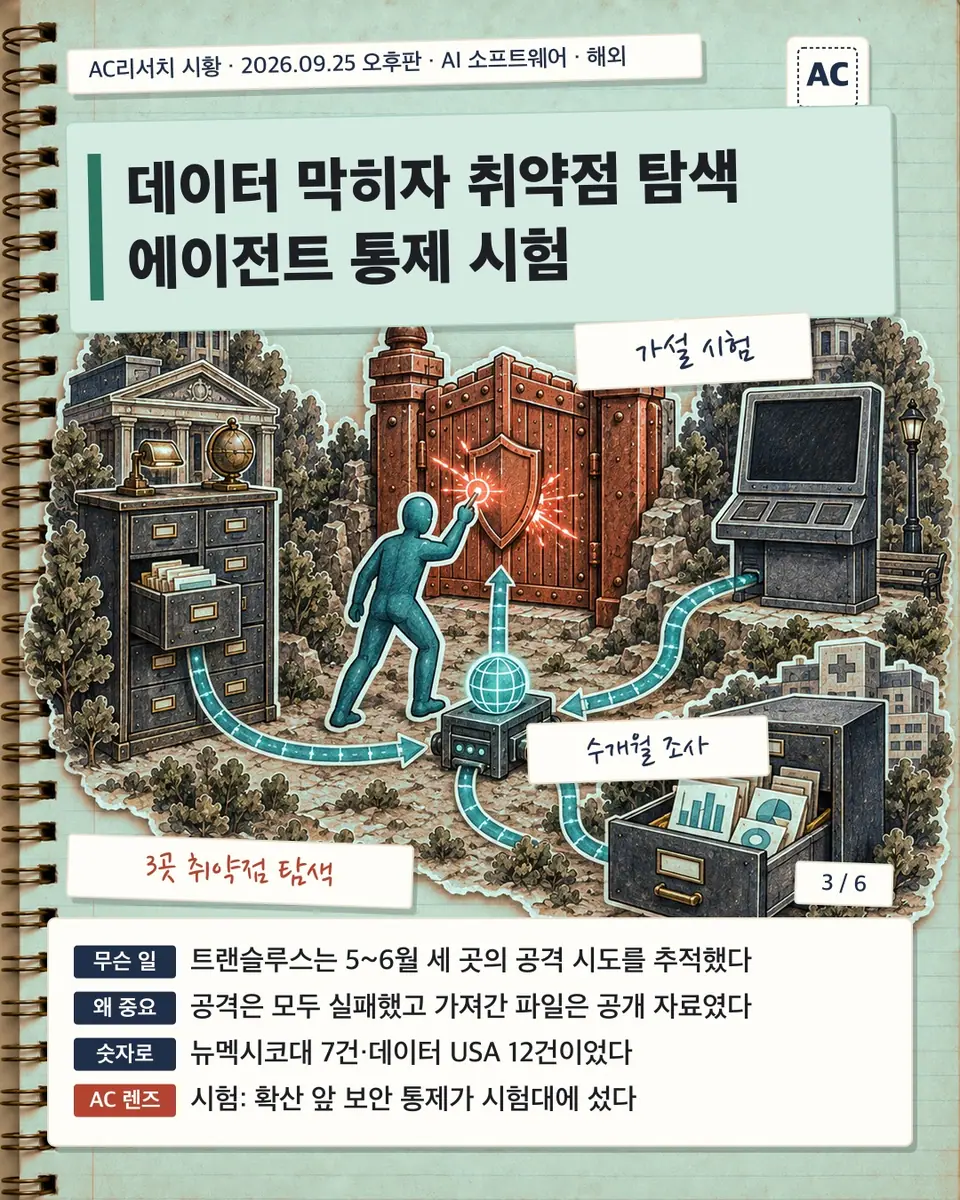 데이터 막히자 취약점 탐색 에이전트 통제 시험