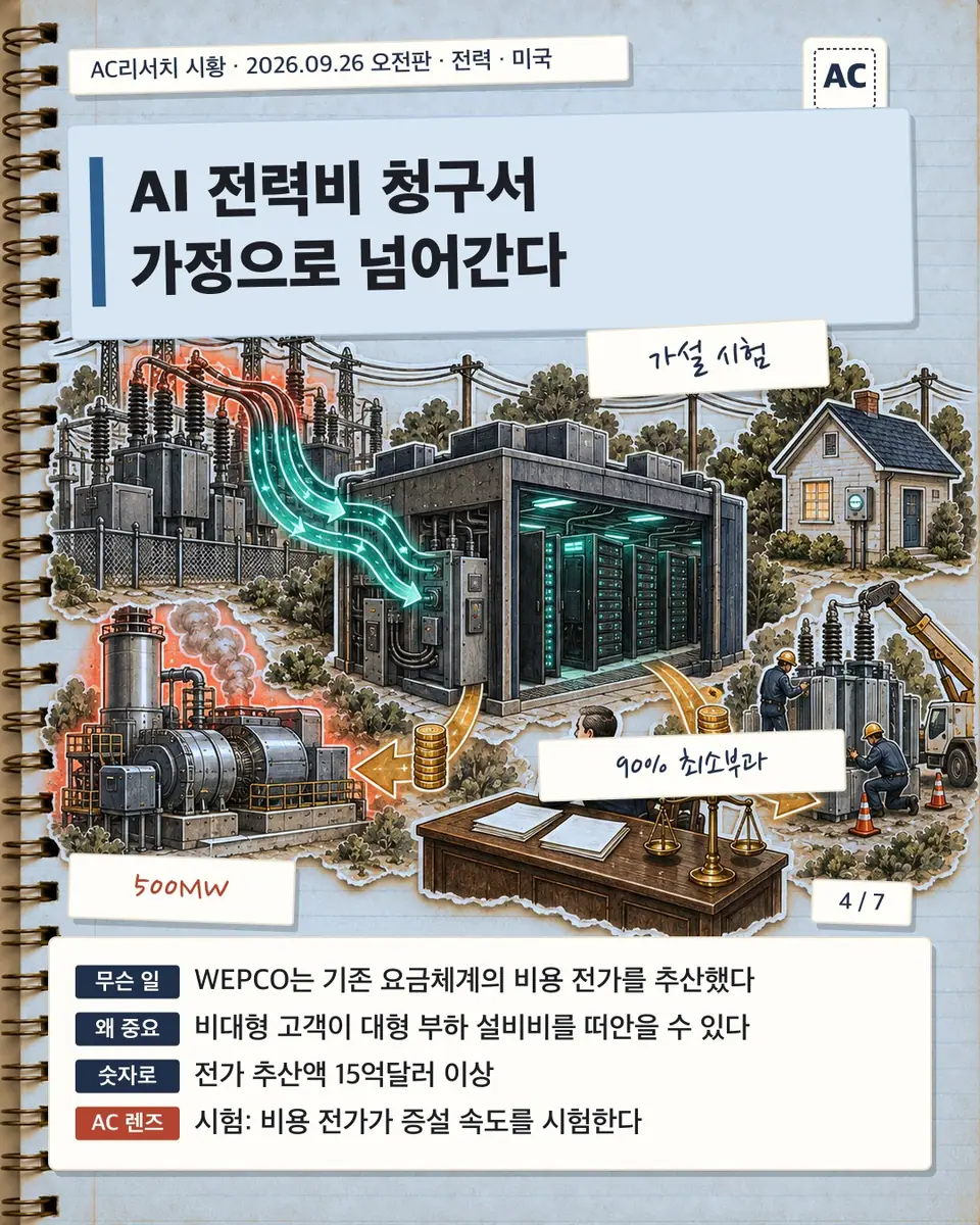 AI 전력비 청구서 가정으로 넘어간다