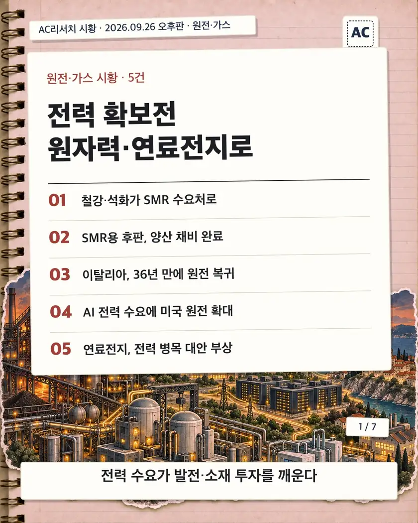 표지 · 전력 확보전 원자력·연료전지로