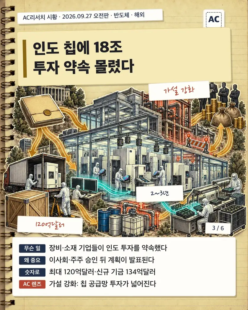 인도 칩에 18조 투자 약속 몰렸다