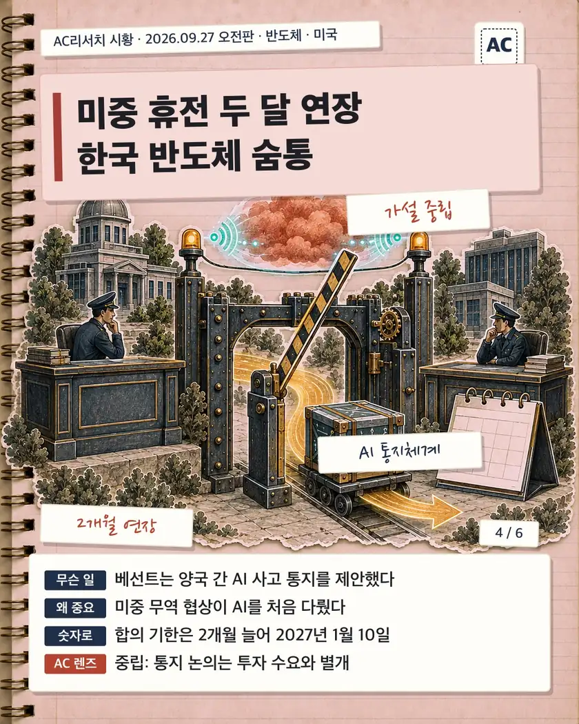 미중 휴전 두 달 연장 한국 반도체 숨통