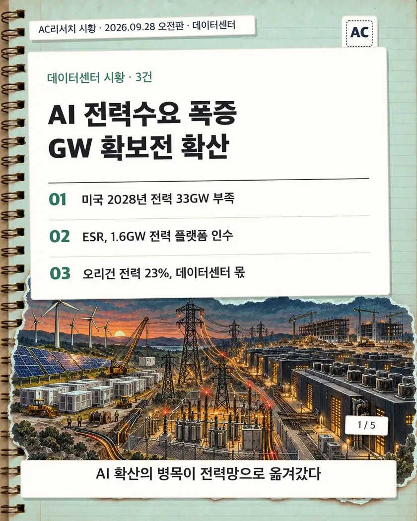 표지 · AI 전력수요 폭증 GW 확보전 확산
