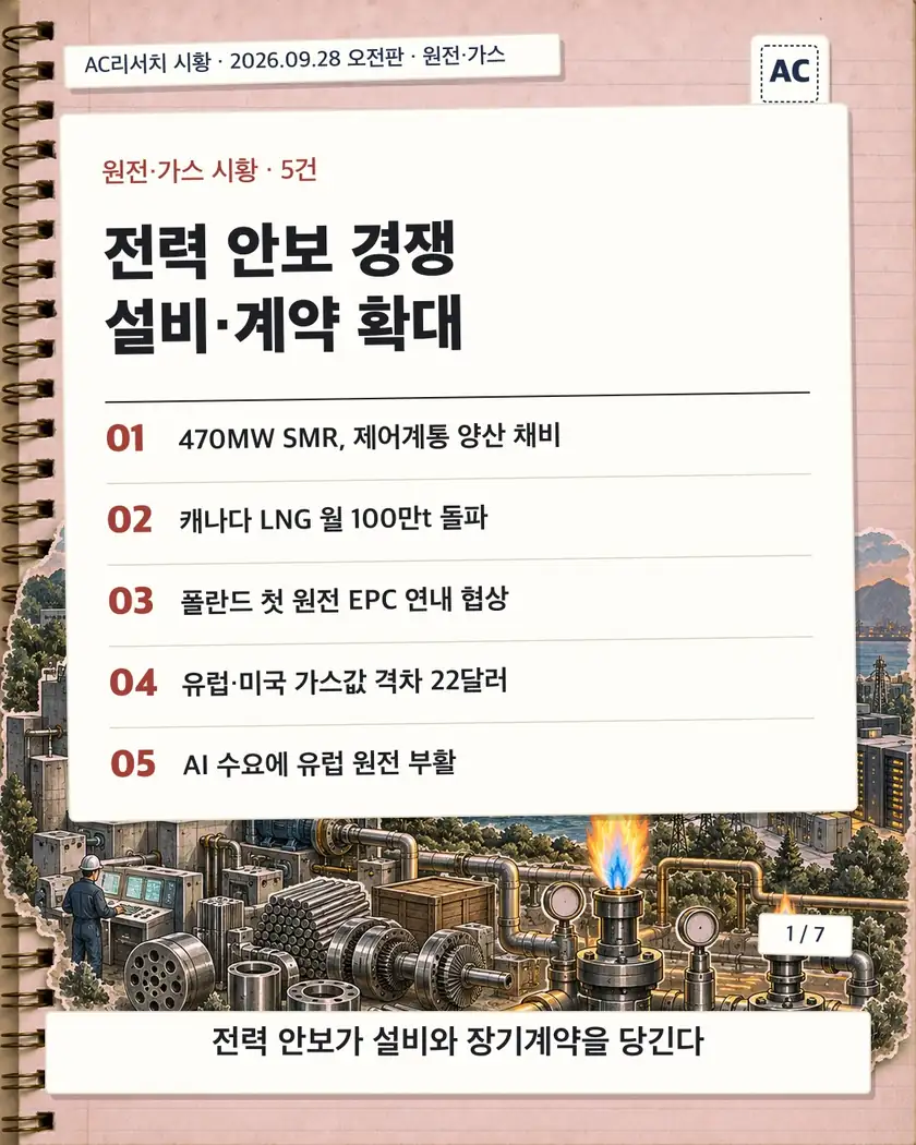 표지 · 전력 안보 경쟁 설비·계약 확대