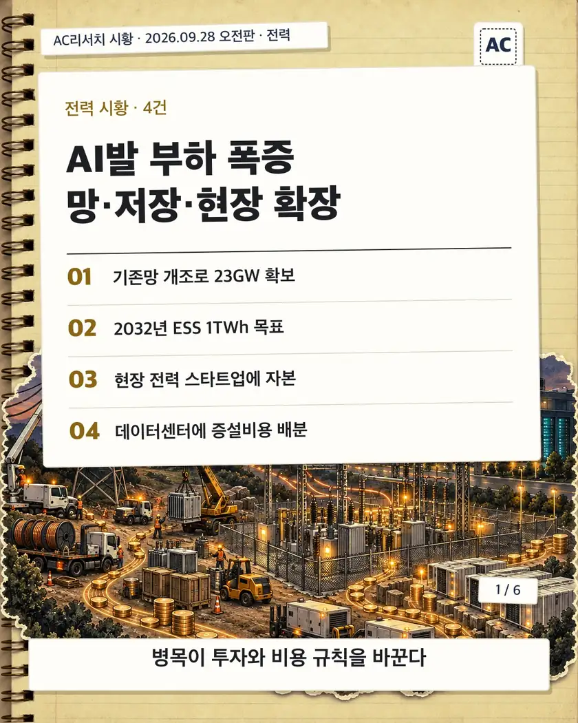 표지 · AI발 부하 폭증 망·저장·현장 확장