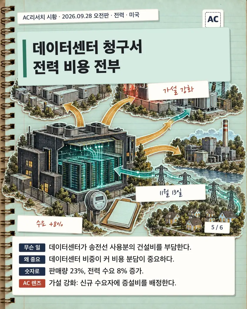 데이터센터 청구서 전력 비용 전부