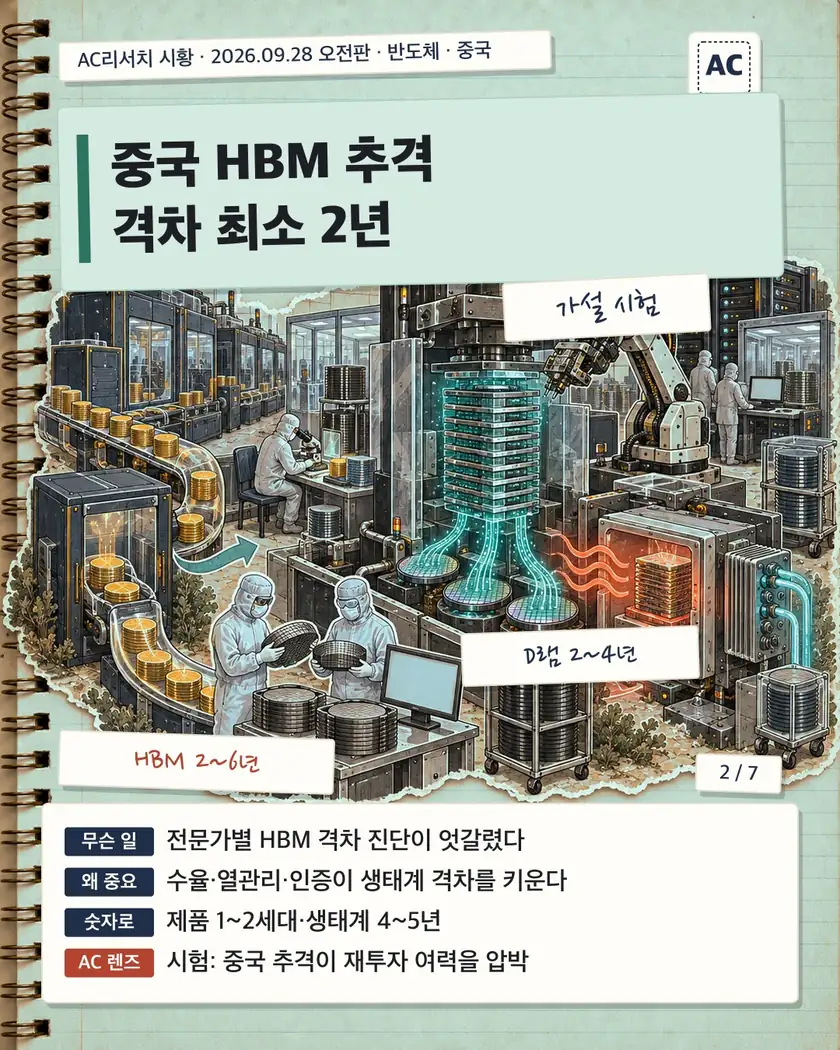 중국 HBM 추격 격차 최소 2년