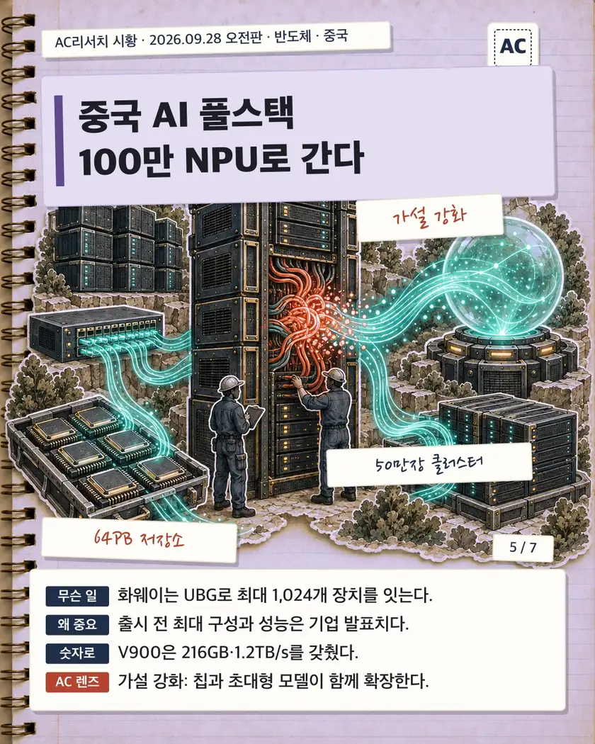 중국 AI 풀스택 100만 NPU로 간다