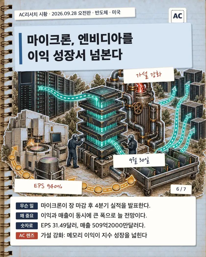 마이크론, 엔비디아를 이익 성장서 넘본다