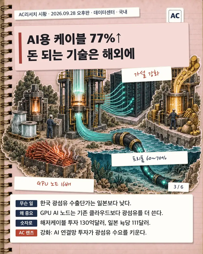 AI용 케이블 77%↑ 돈 되는 기술은 해외에
