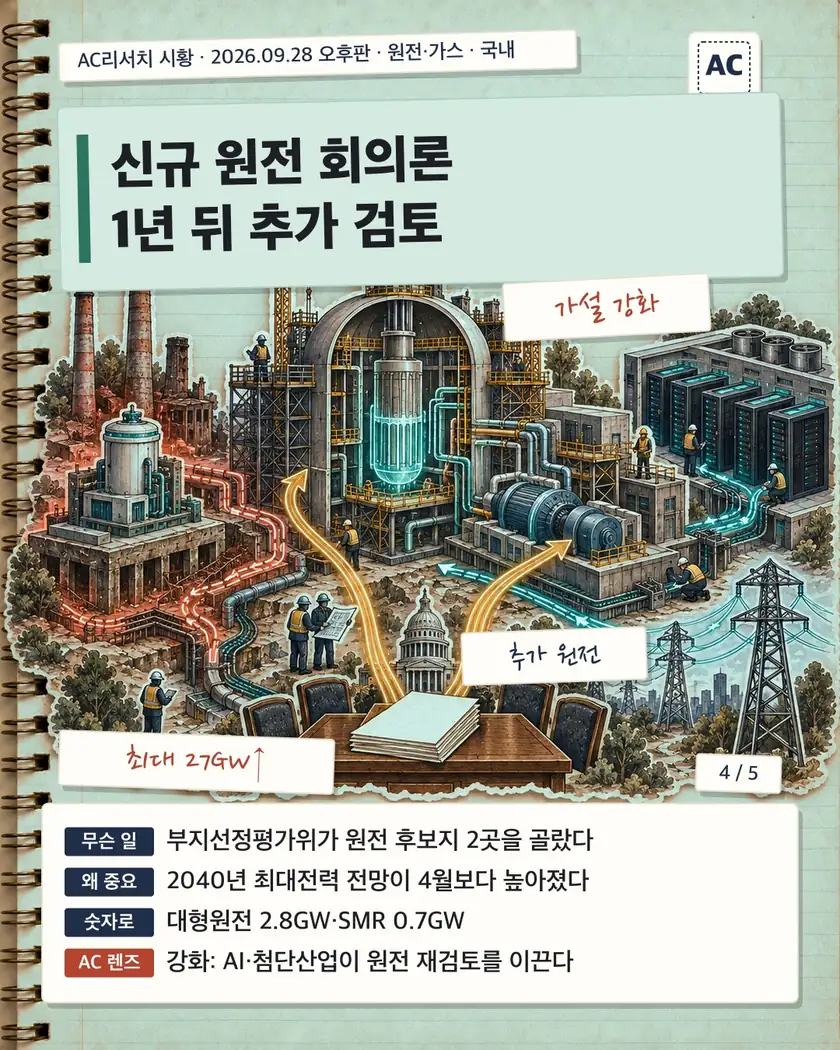 신규 원전 회의론 1년 뒤 추가 검토