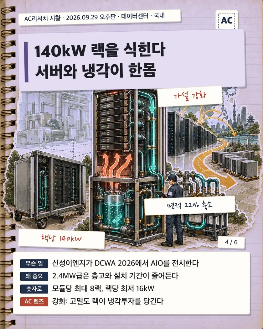 140kW 랙을 식힌다 서버와 냉각이 한몸